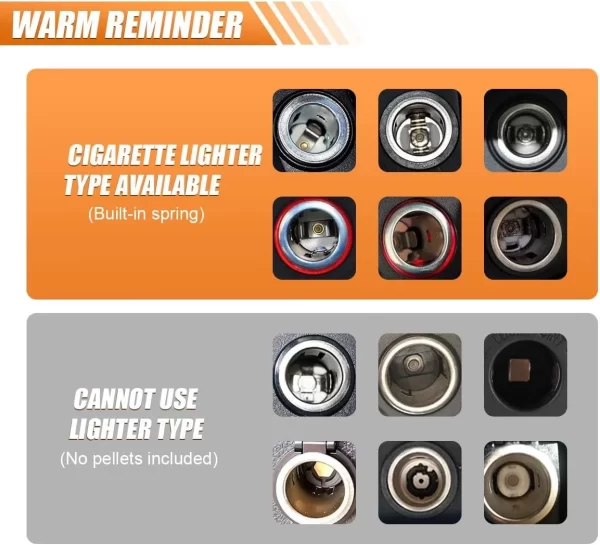 FeeLife Car Cigarette Lighter, 12V Metal Plastic Construction Lighter Plug, Pop-Out Car Cigarette Lighter, Auto Replacement Accessories for Most Vehicles Socket (12V)